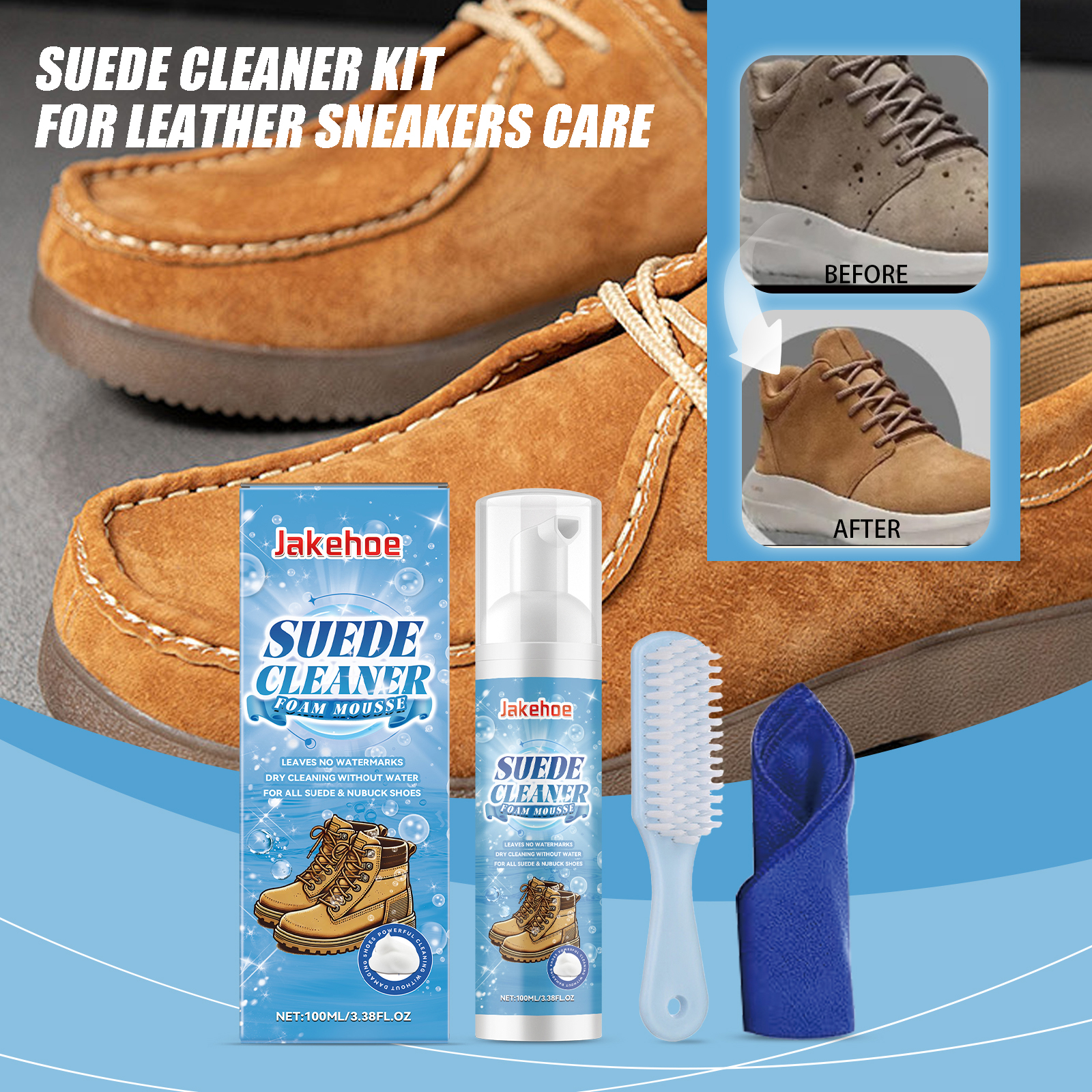 Sneaker Cleaning Kit - Suede Cleaner Kit Leather Velvet Knit