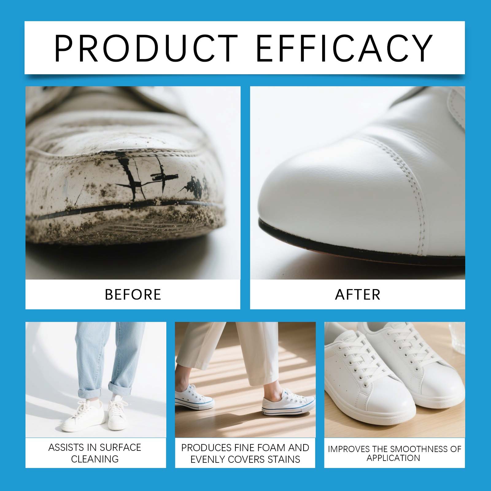 White Shoe Cleaner Cream Sneak - đánh giá và giá Sneaker Care Products