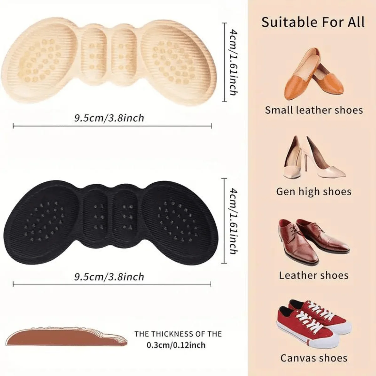 6 pcs Heel Grips Liner Cushion - đánh giá và giá Heel Liner Grip